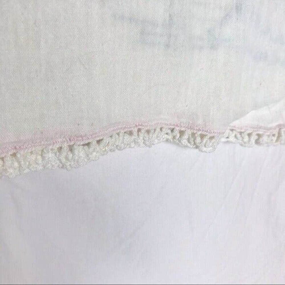 Bundle of 2 Vintage Antique Textiles Linens 1 Crosstitch Napkin 1 Pillowcase - Picture 5 of 11